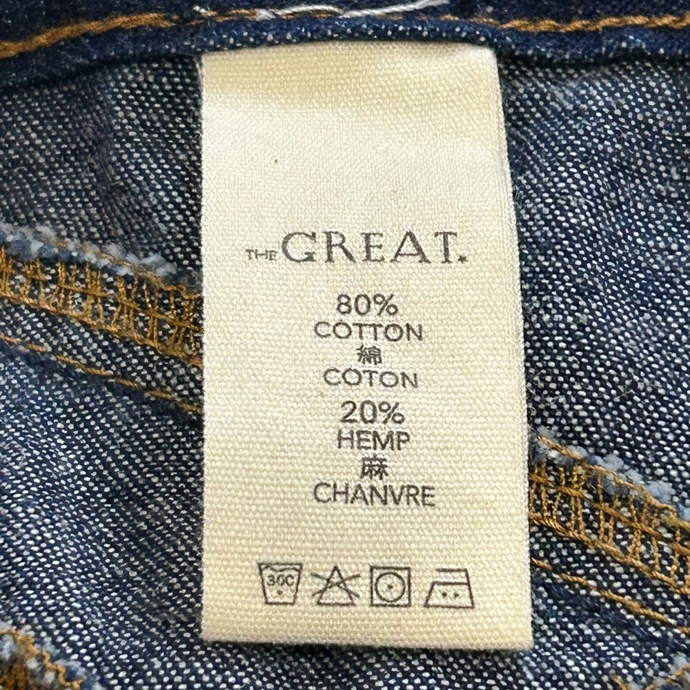 The Great Dark Wash Denim Midi Field Skirt - Picture 4 of 9